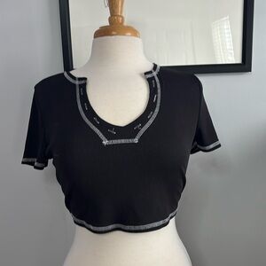 Black crop top